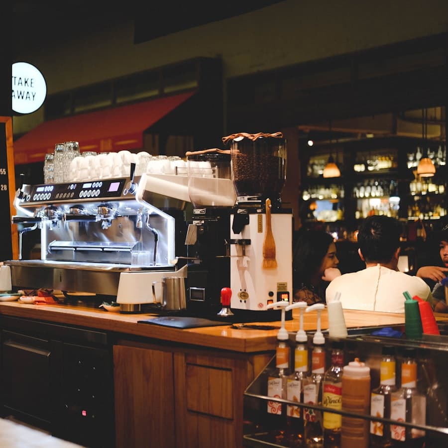 Counter of an independent coffee shop