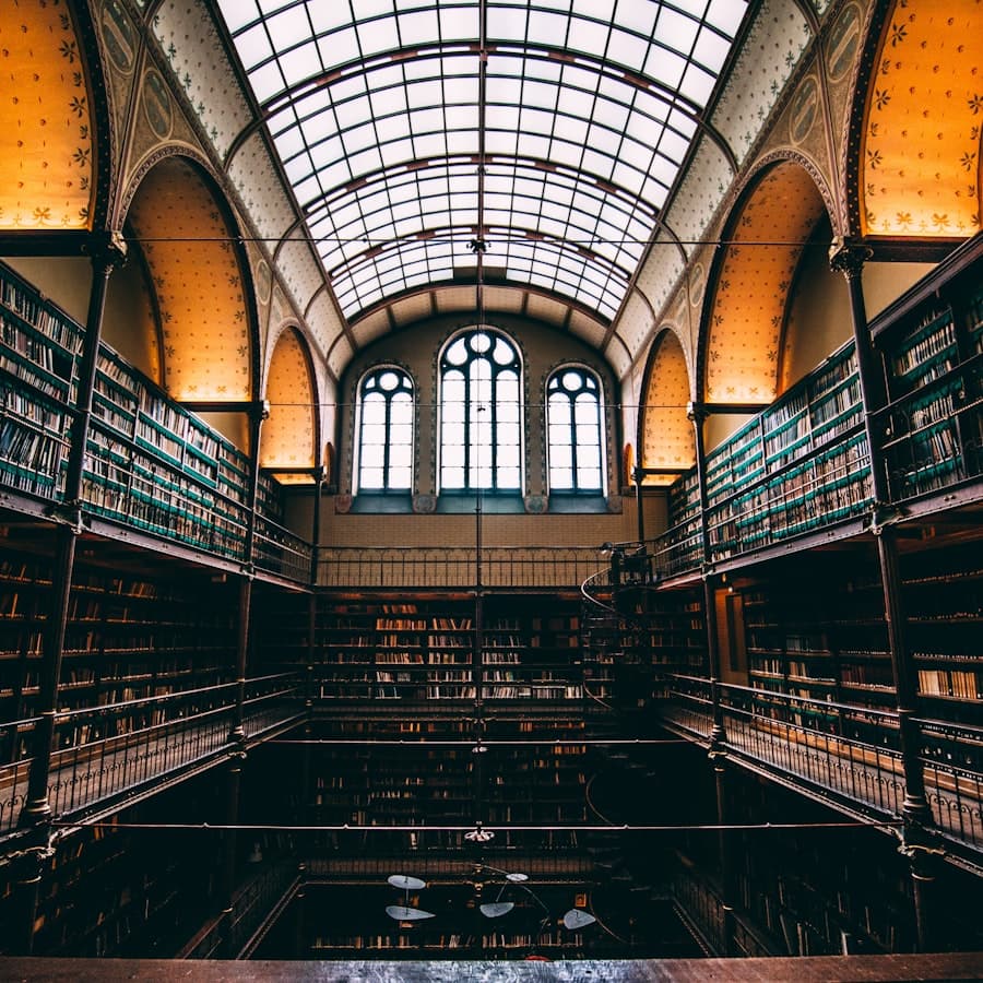 Reading room of a historic university library